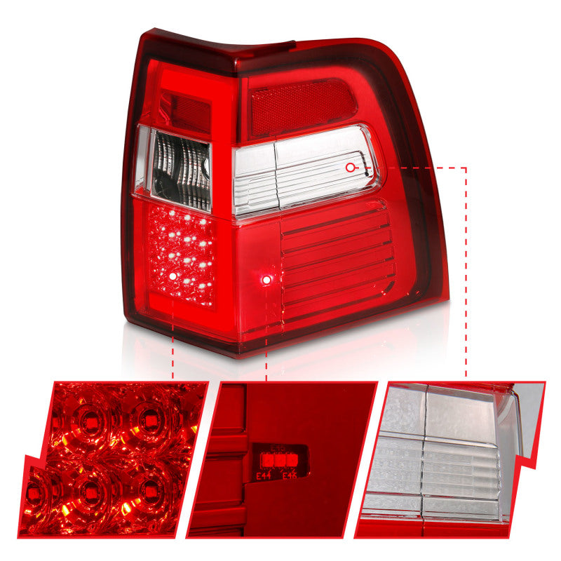 ANZO 07-17 For Expedition LED Taillights w/ Light Bar Chrome - 311410-C-Dub Tech