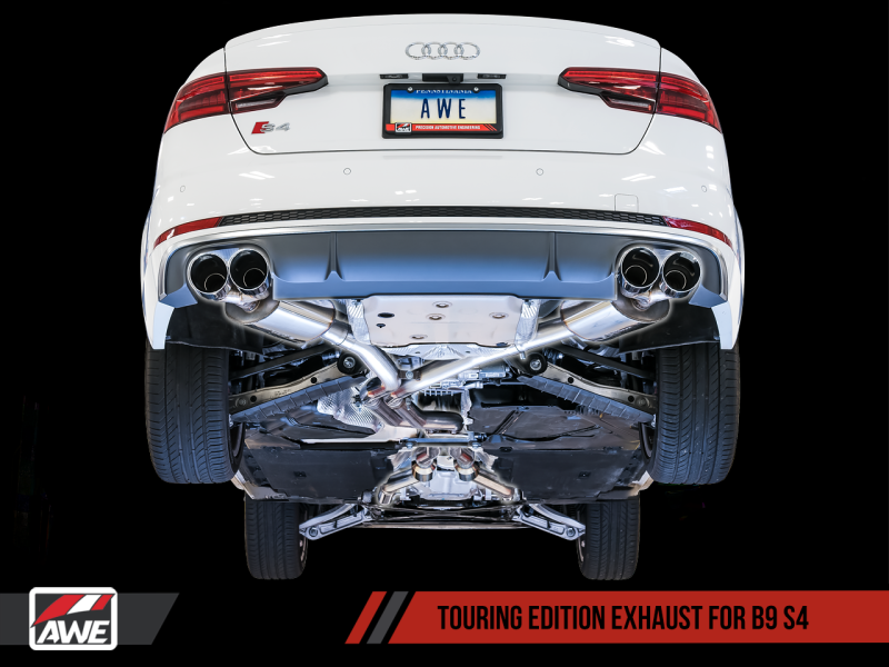 AWE Tuning Audi B9 S4 Touring Edition Exhaust - Non-Resonated - 3010-42060-C-Dub Tech