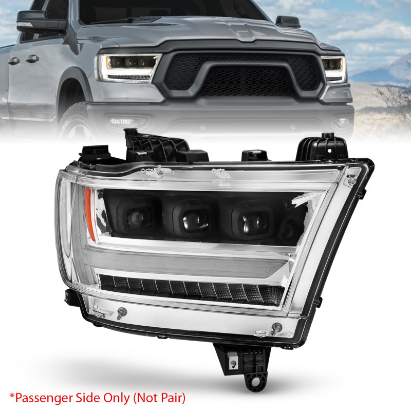 ANZO 19-20 Dodge Ram 1500 Tradesman LED Projector Headlights Plank - 111495-R-C-Dub Tech