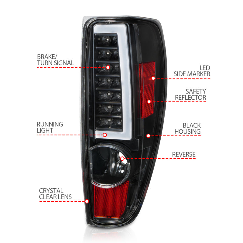 ANZO 2004-2012 Chevrolet Colorado/ GMC Canyon LED Tail Lights w/ - 311382-C-Dub Tech