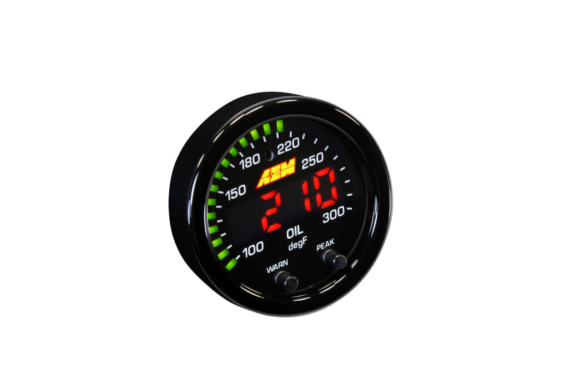 AEM X-Series Temperature 100-300F Gauge Kit (ONLY Black Bezel and - 30-0302-C-Dub Tech
