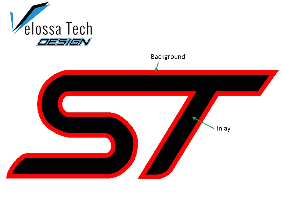 2013-2019+ Ford Focus ST / Fiesta ST Two-Tone "ST" Emblem-C-Dub Tech