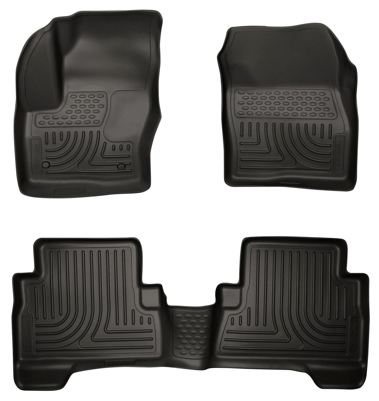 Husky Liners WeatherBeater Black Front & Back Seat Floor Mats - 2013-2014 Ford Escape
