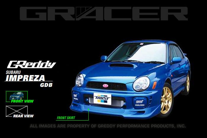GReddy 02-03 WRX Polyurethane Front Lip Spoiler ** Must ask/call - 17060052