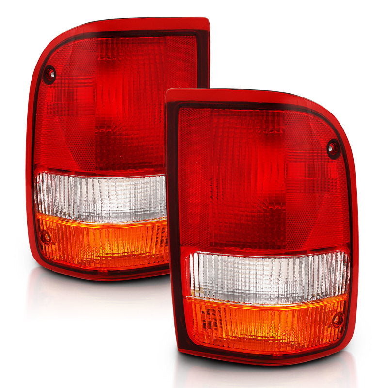 ANZO 1993-1997 Ford Ranger Tail Light Red/Cear (OE) - 311310-C-Dub Tech