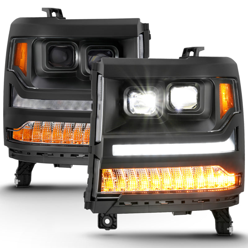 ANZO 2019-2020 Dodge Ram 1500 LED Projector Headlights Plank Style - 111494-R-C-Dub Tech