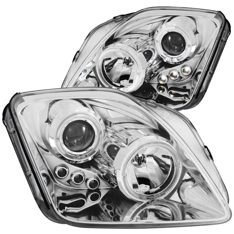 ANZO 1997-2001 Honda Prelude Projector Headlights w/ Halo Chrome w/ - 121342-C-Dub Tech