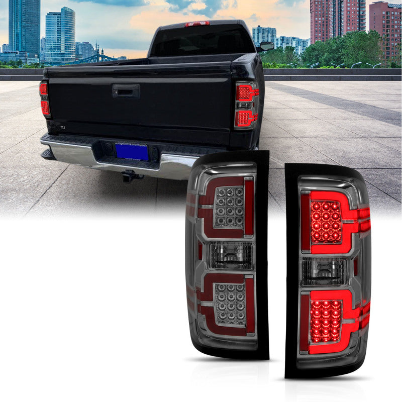 ANZO 2014-2018 Chevy Silverado 1500 LED Taillights Smoke - 311290-C-Dub Tech