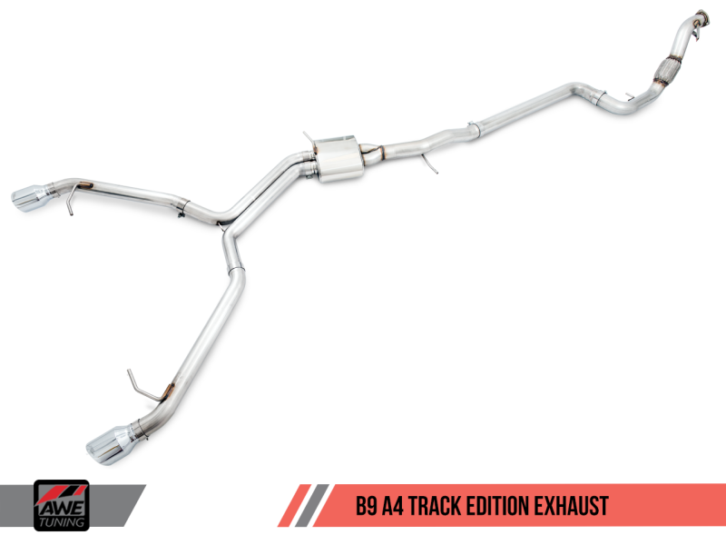 AWE Tuning Audi B9 A4 Track Edition Exhaust Dual Outlet - 3020-32024-C-Dub Tech
