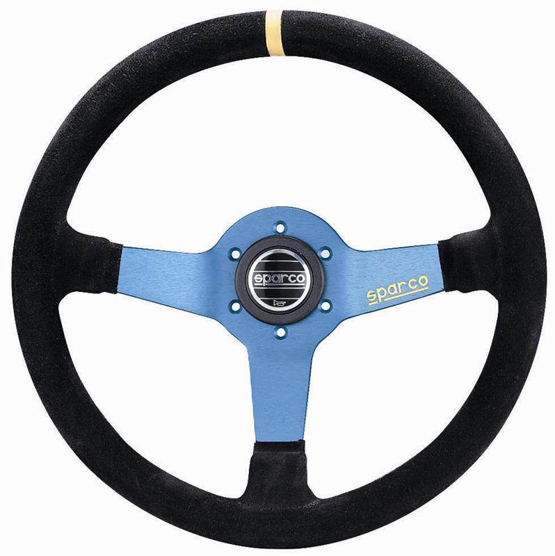 Sparco Strwhl Monza L550 Suede Blk/Bl - 015TMZS1
