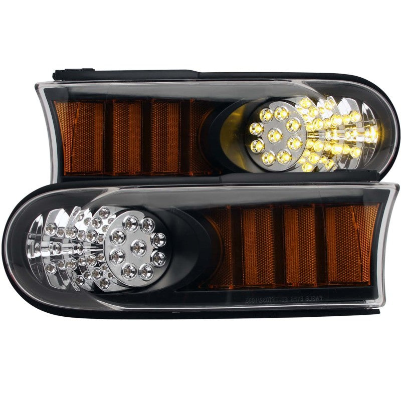 ANZO 2007-2013 Toyota Fj Cruiser LED Parking Lights Black w/ - 511078-C-Dub Tech