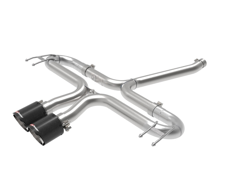 aFe Takeda 2-1/2in 304 SS Axle-Back Exhaust w/Carbon Tips 17-20 - 49-36625-C-C-Dub Tech