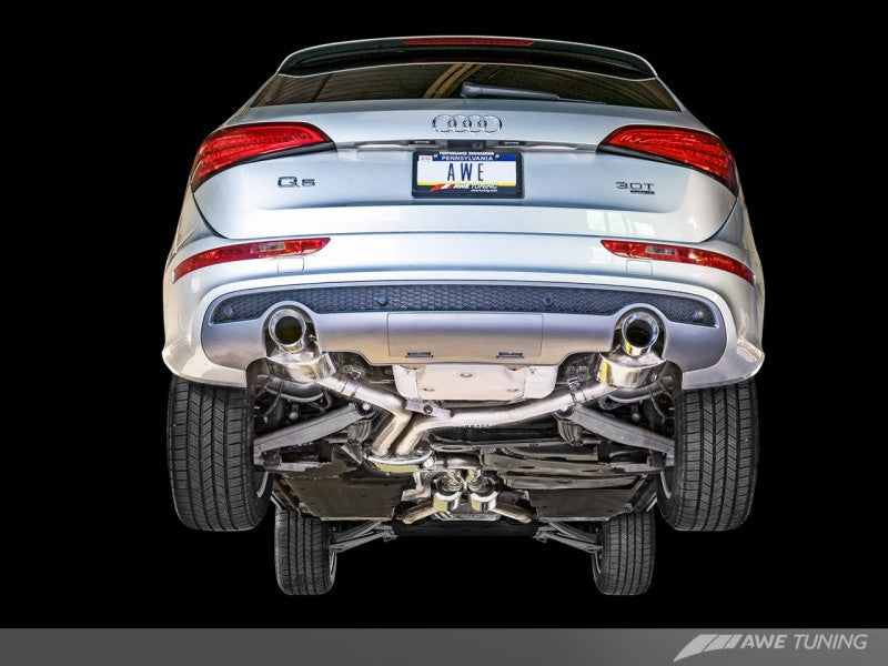 AWE Tuning Audi 8R Q5 3.2L Non-Resonated Exhaust System (Downpipe-Back) - 3020-33022-C-Dub Tech