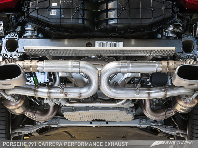 AWE Tuning 991 Carrera Performance Exhaust - Use Stock Tips - 3015-11020-C-Dub Tech