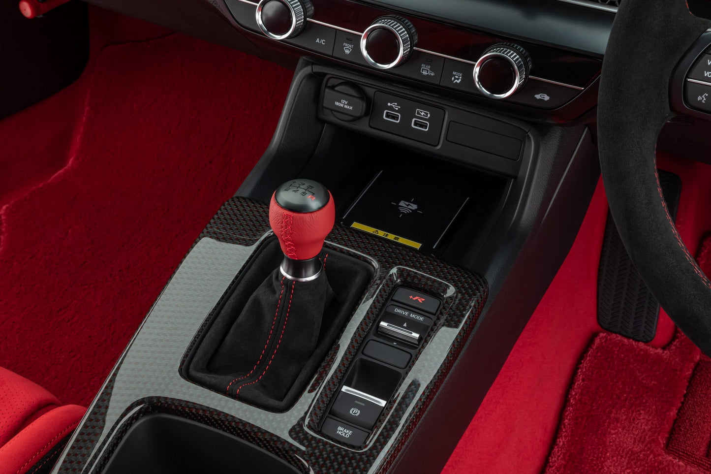 Genuine Honda 2023+ Civic Type-R FL5 Leather Shift Knob (Red)
