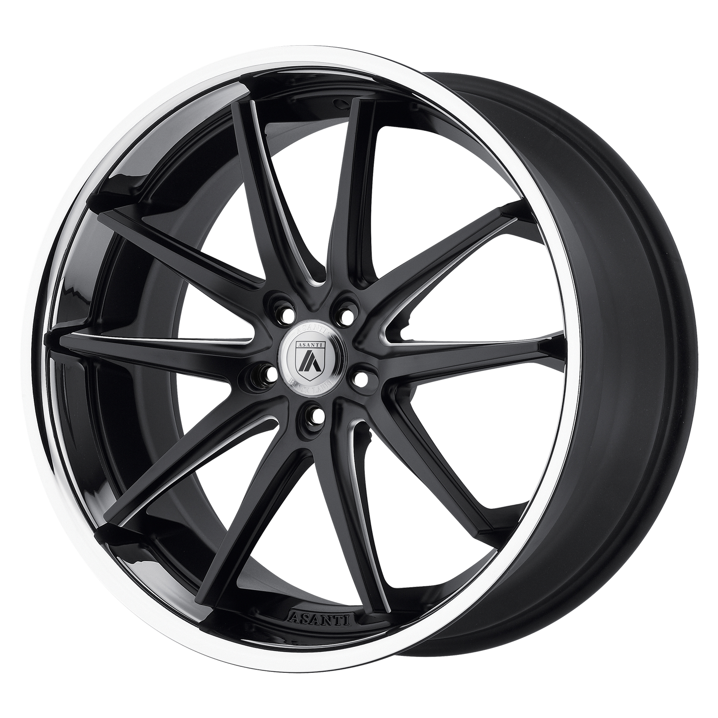Asanti Abl 5 Altair Wheel, 20x10.0 +30 Offset 5x114.3, Matte Black Milled Ss Lip - ABL5-20101230BM-C-Dub Tech