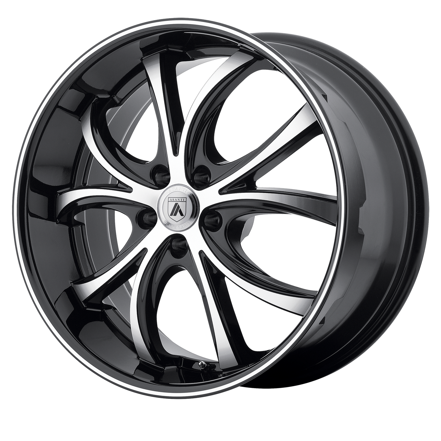 Asanti Abl 8 Elektra Wheel, 22x10.0 +20 Offset 5x115, Machined Face Black Lip - ABL8-22101520MB-C-Dub Tech