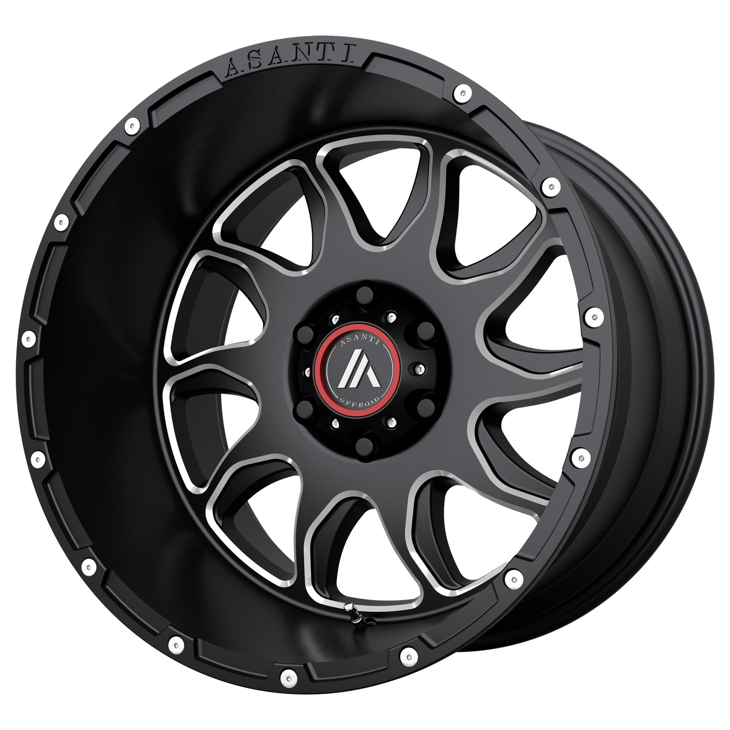 Asanti Ab810 Ballistic Wheel, 20x9.0 +18 Offset 8x170, Gloss Black Milled - AB810-20908718GM-C-Dub Tech