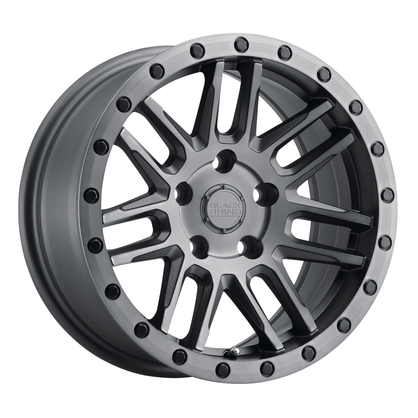 BLACK RHINO ARCHES MATTE BRUSHED GUNMETAL W/ BLACK BOLTS-C-Dub Tech