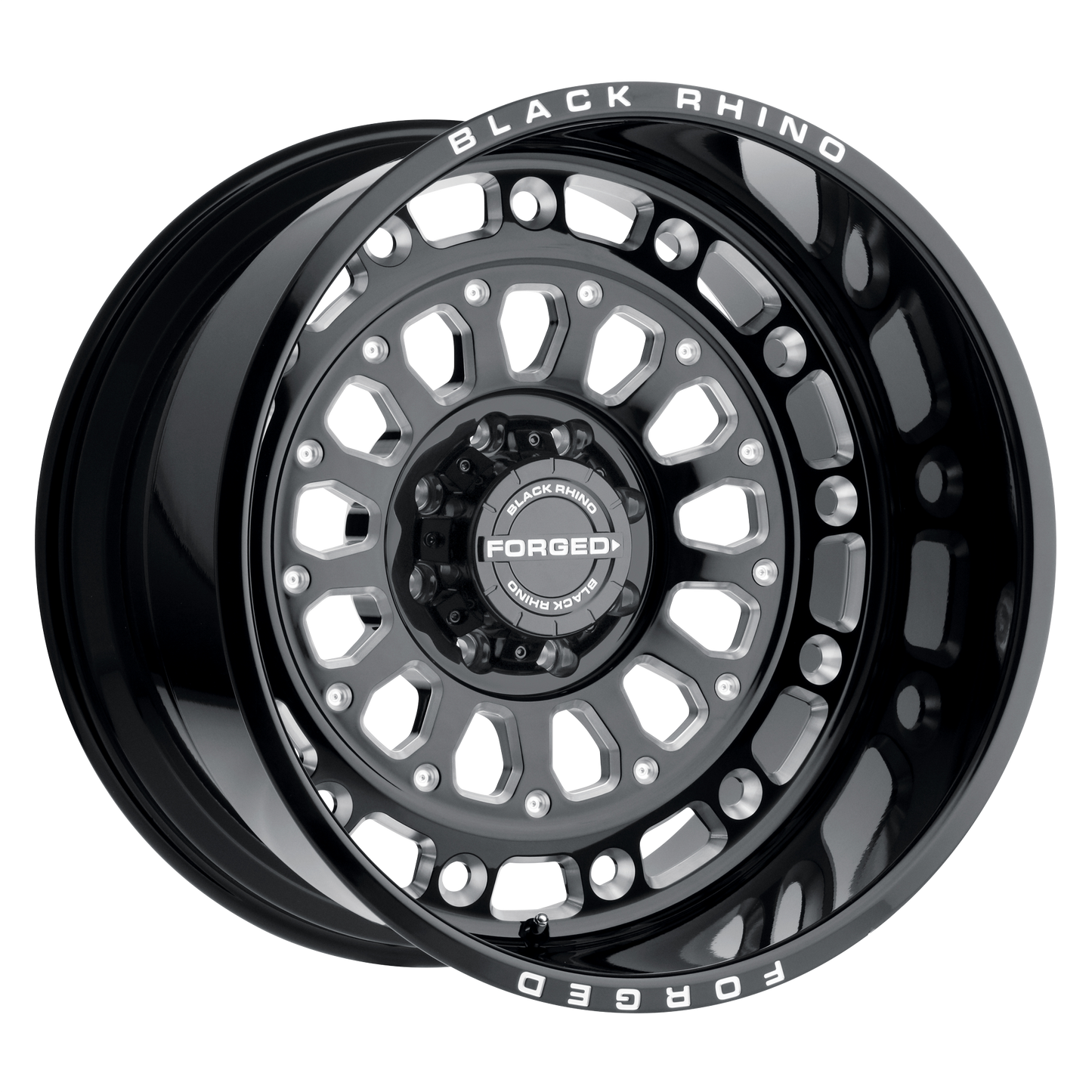 BLACK RHINO CENTURION GLOSS BLACK W/ MILLED SPOKES-C-Dub Tech