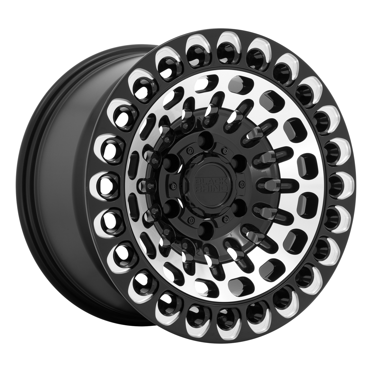 BLACK RHINO LABYRINTH GLOSS BLACK WITH MACHINED FACE & MILLING-C-Dub Tech