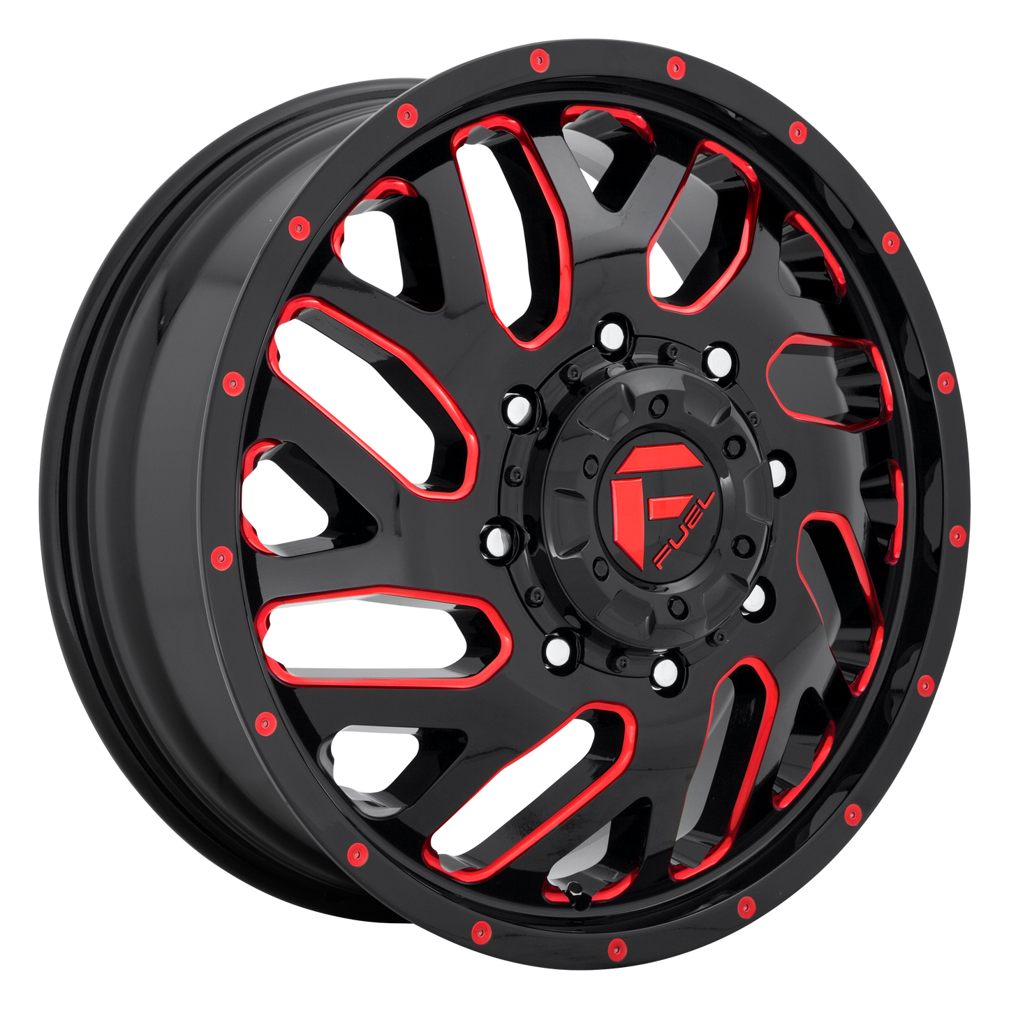 FUEL TRITON GLOSS BLACK RED TINTED CLEAR
