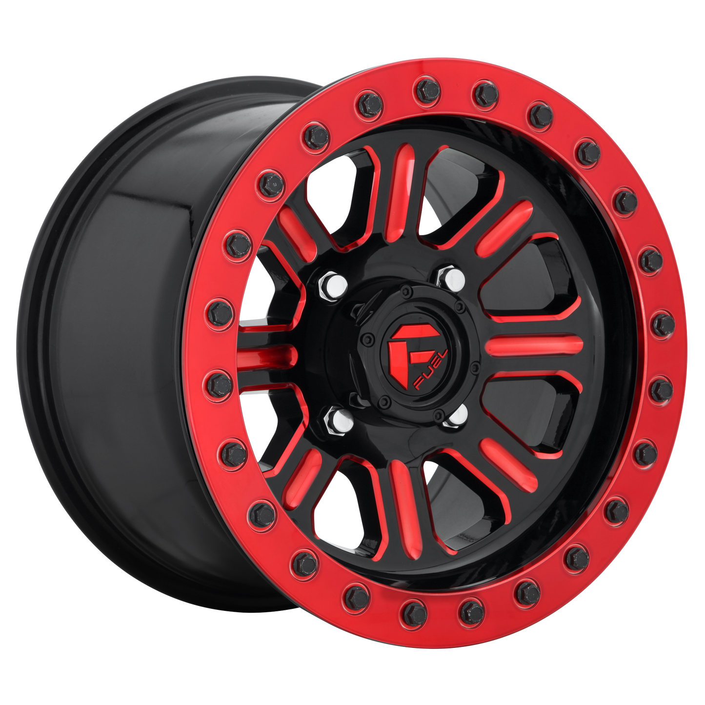 FUEL BEADLOCK GLOSS BLACK RED TINTED CLEAR