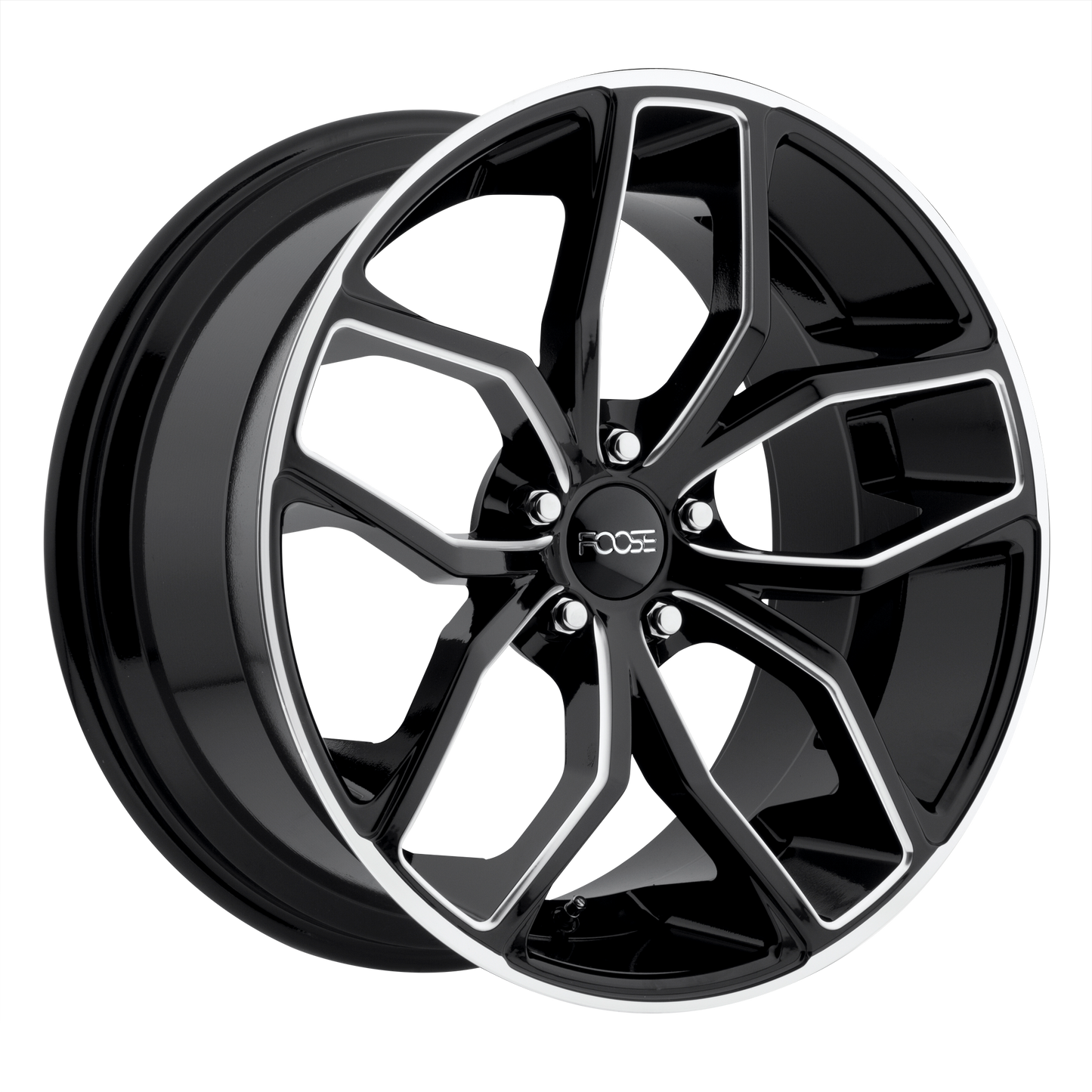 Foose F150 Outcast Wheel, 20x8.5 +35 Offset 5x120, Gloss Black Milled - F150208521+35