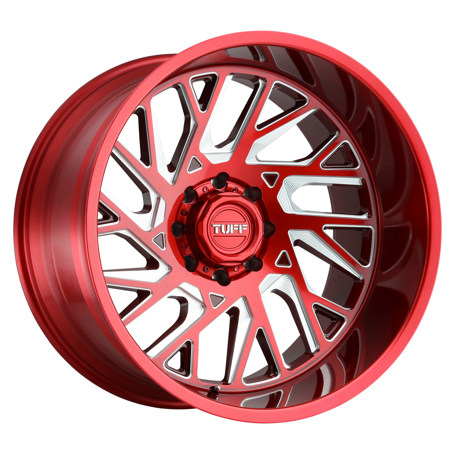 TUFF T4B CANDY RED W/ MILLED SPOKE
