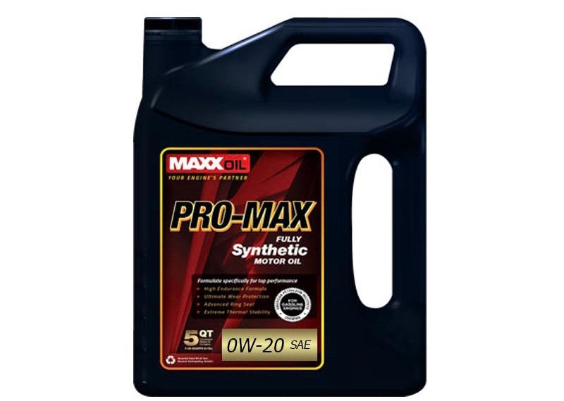 Maxx Oil Pro-Max Fully Synthetic 0W-20 5 Quarts