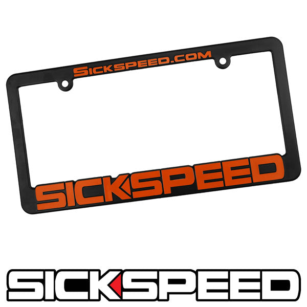 SICKSPEED LOGO LICENSE PLATE FRAME UNIVERSAL