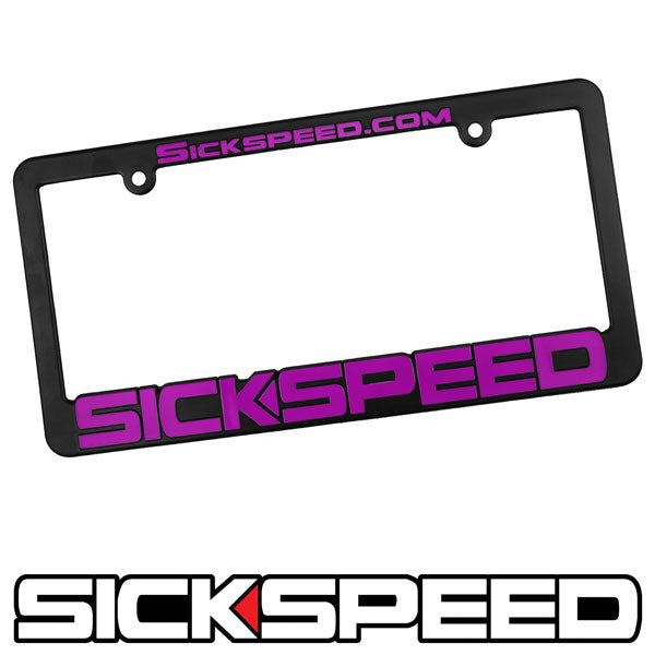 SICKSPEED LOGO LICENSE PLATE FRAME UNIVERSAL