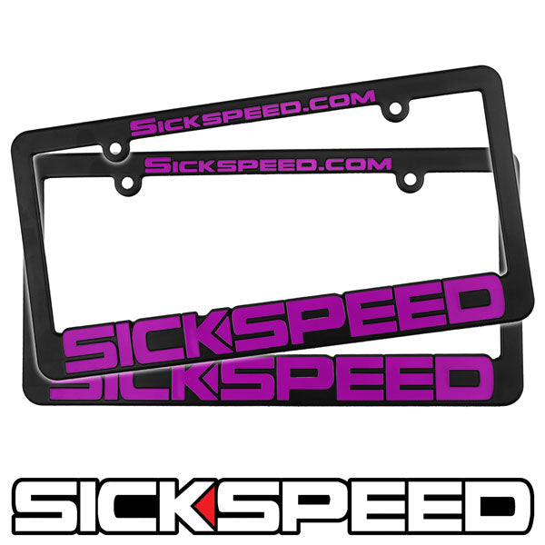 SICKSPEED LOGO LICENSE PLATE FRAME UNIVERSAL