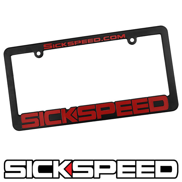 SICKSPEED LOGO LICENSE PLATE FRAME UNIVERSAL