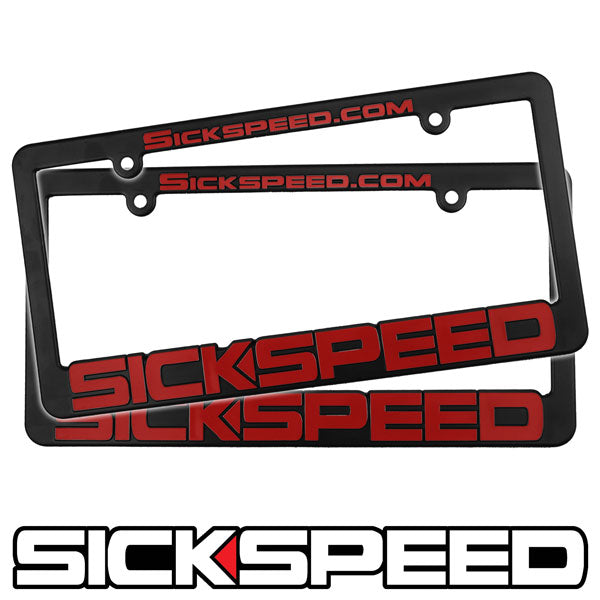 SICKSPEED LOGO LICENSE PLATE FRAME UNIVERSAL