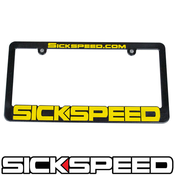 SICKSPEED LOGO LICENSE PLATE FRAME UNIVERSAL
