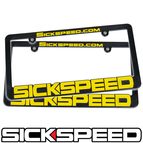 SICKSPEED LOGO LICENSE PLATE FRAME UNIVERSAL