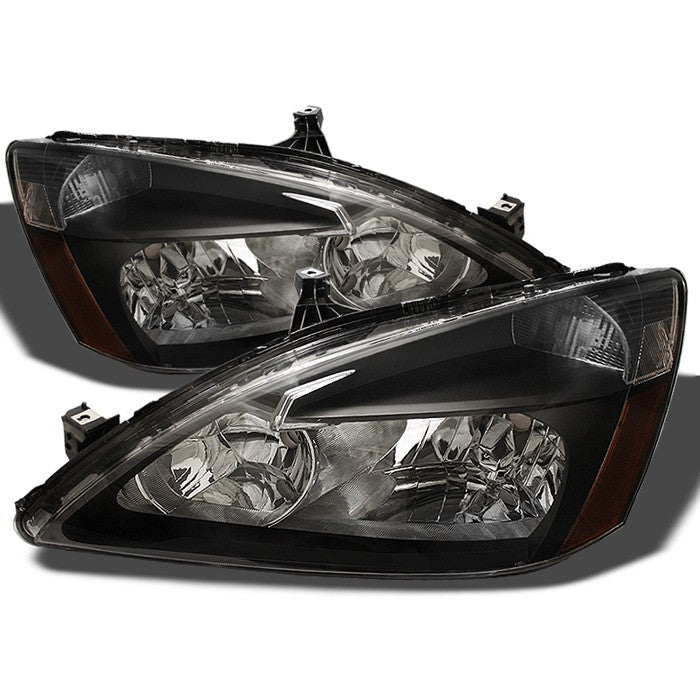 Spyder Crystal Headlights Black for Honda Accord 03-07