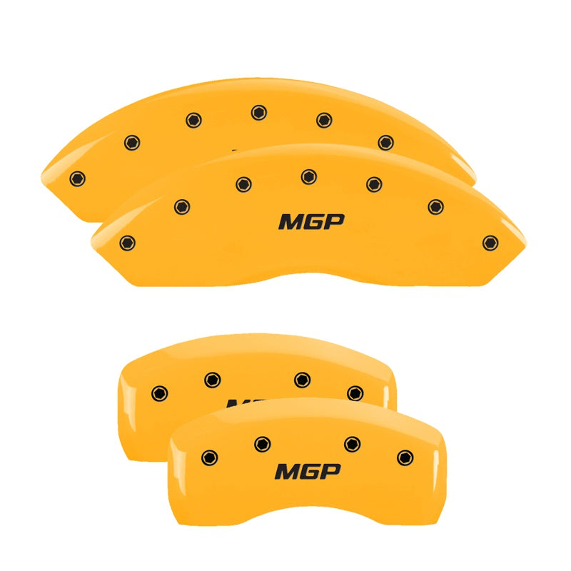 MGP Caliper Covers Set of 4: Yellow finish, Black MGP / MGP Ford