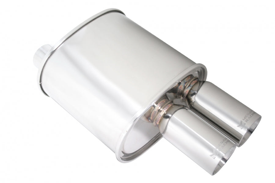 Universal Exhaust F-RT Dual Tip Muffler - MR-MU-FRT-2 - MR-MU-FRT-2