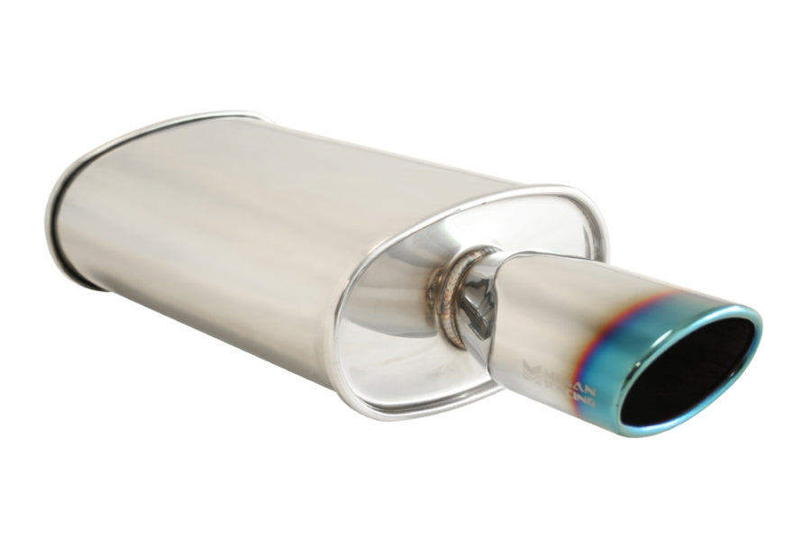 Universal Exhaust O-ST Muffler (Single Oval Burnt Tip) - MR-MU-OST-2 - MR-MU-OST-2