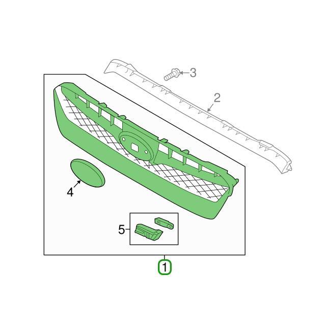 Subaru OEM Front Grille | 2018-2019 Subaru STI (91121VA160)