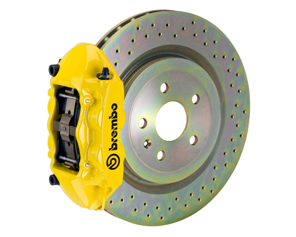 Brembo GT 336x28 1-Piece 4 Piston Yellow Drilled Front Big Brake Kit