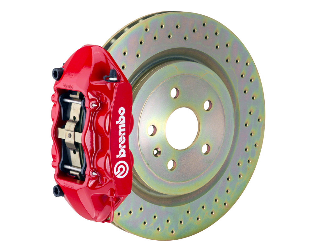 Brembo GT 336x28 1-Piece 4 Piston Red Drilled Front Big Brake Kit
