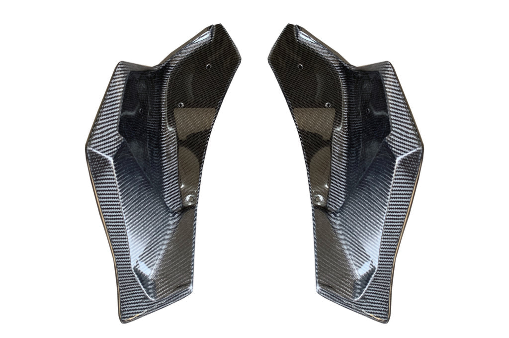 Rexpeed V3 Carbon Fiber Rear Bumper Side Spats-Gloss | 2020-2022 Toyota Supra (TS25)