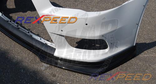 Rexpeed Ralliart Style Carbon Splitter | 2008-2015 Mitsubishi Evo X (R108)