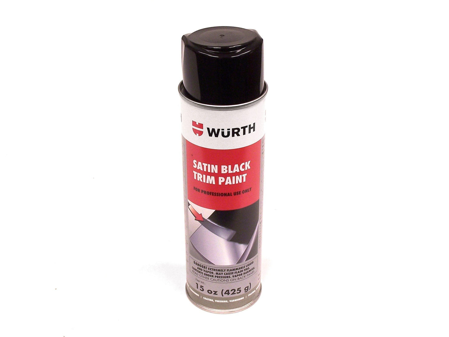 Case of WURTH Flexible Trim Paint Satin Black - 15 oz x 6