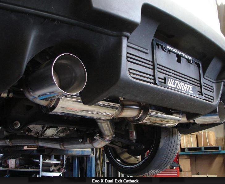 Ultimate Racing 3" Dual Exit Catback Exhaust | 2008-2015 Mitsubishi Evo X (20036)