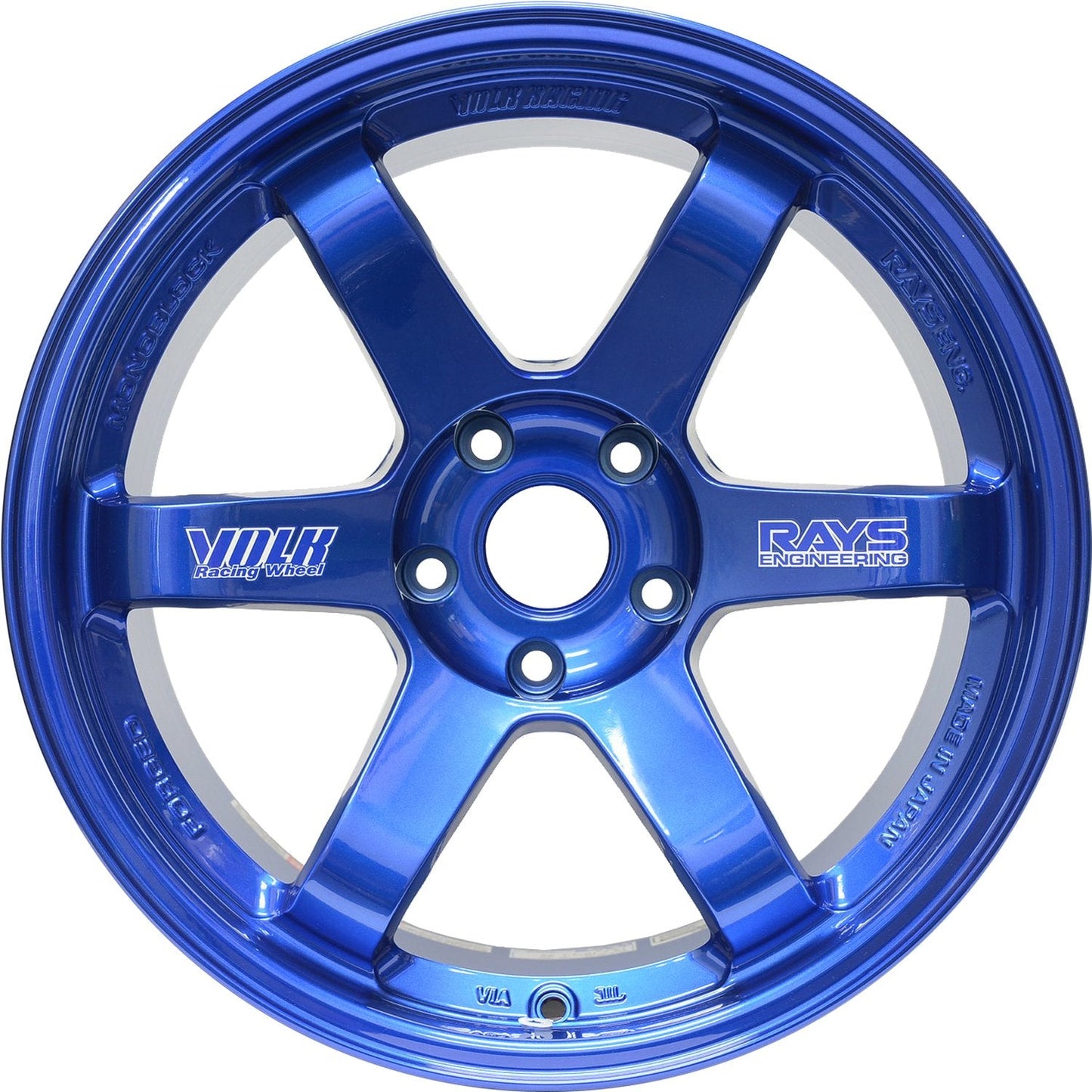 Volk TE37SL Hyper Blue 18x10.5/5x114.3/+22 Offset (WVDAC22EPE)