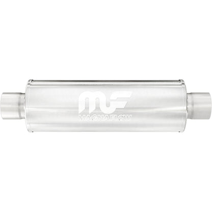 Straight-Through Performance Muffler; 2.5in. Center/Center; 4x14x4 Body
